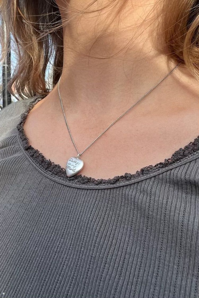 Collier Brandy Melville Always On My Mind Heart Argent | IPE-48885505